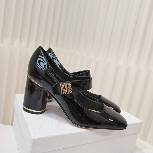 DIOR Miss  DIOR Pump 85mm In Glossy Black Cowhide 111359