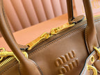 AVENTURE NAPPA BAG 33 IN CARAMEL BROWN LAMBSKIN GOLD HARDWARE