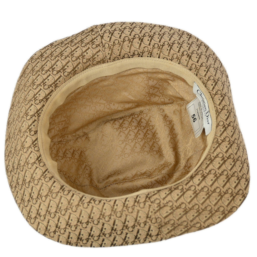 Christian Dior Beige Trotter Hat #56 Small New