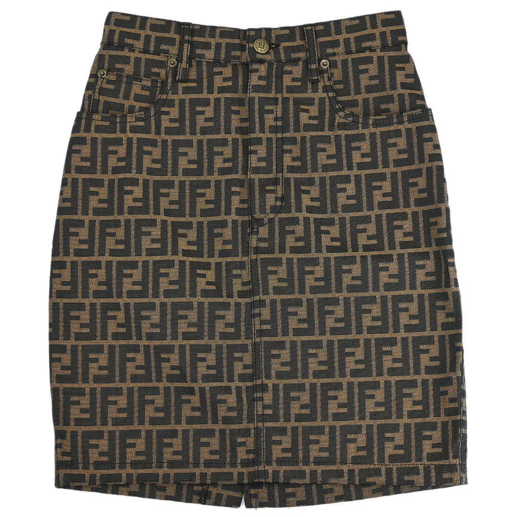 Fendi Zucca Skirt Brown #42