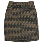 Fendi Zucca Skirt Brown #42