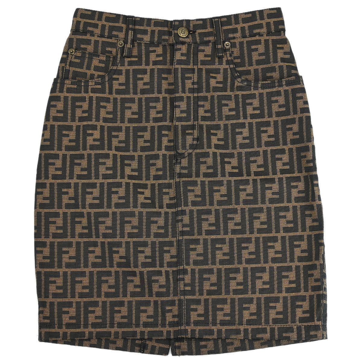 Fendi Zucca Skirt Brown #42