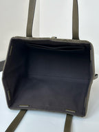 FENDI ORIGAMI MEDIUM 27 IN ARMY GREEN LAMBSKIN AND SUEDE