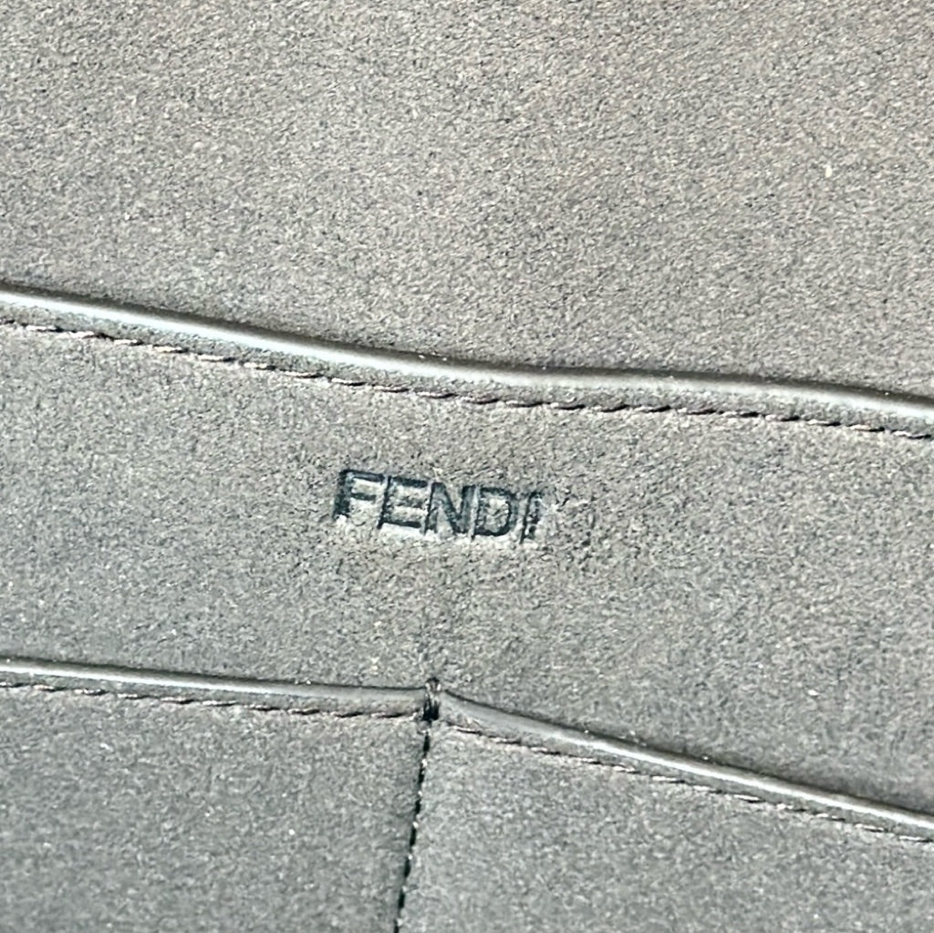 FENDI ORIGAMI MEDIUM 27 IN ARMY GREEN LAMBSKIN AND SUEDE