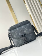 Louis Vuitton GETAWAY MESSENGER 18 IN GUN METAL MONOGRAM ECLIPSE CANVAS
