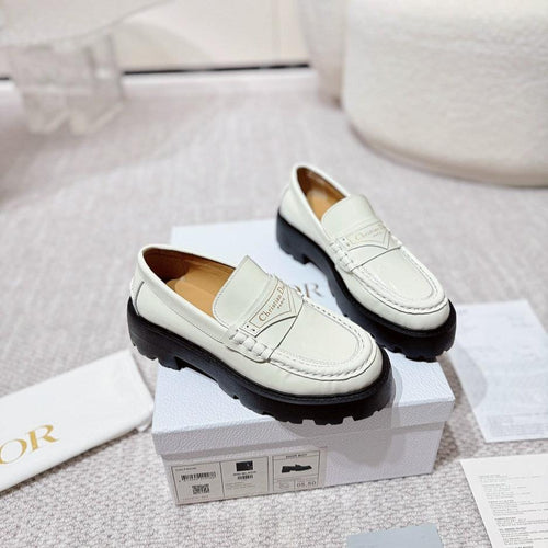 DIOR Boy Platform Loafer In White Cowhide 988790