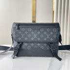Louis Vuitton MESSENGER VOYAGER PM 33 IN GUN METAL MONOGRAM ECLIPSE CANVAS