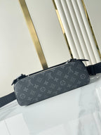 Louis Vuitton MESSENGER VOYAGER PM 33 IN GUN METAL MONOGRAM ECLIPSE CANVAS