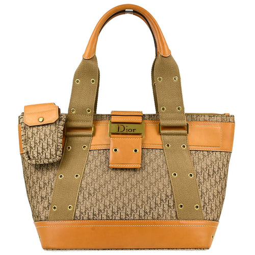 Christian Dior 2002 Brown Street Chic Trotter Tote Handbag