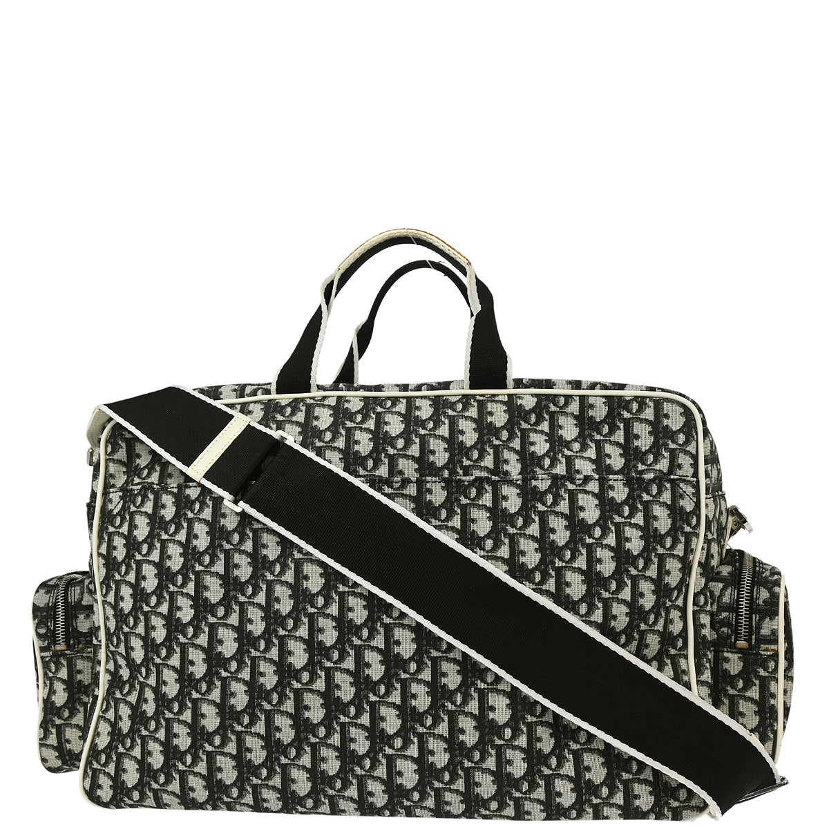 Christian Dior 2002 Black Trotter Gym Duffle 2way Shoulder Handbag