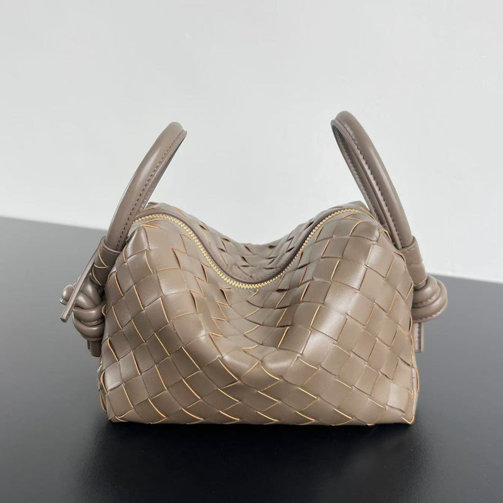 Bottega Veneta BV Loop Top Handle 19cm Brown Lambskin