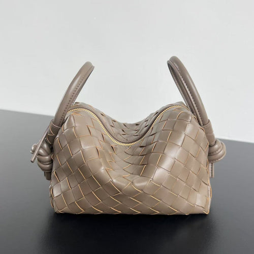 Bottega Veneta BV Loop Top Handle 19cm Brown Lambskin