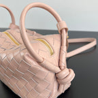 Bottega Veneta BV Loop Top Handle 19cm Pastel Pink Lambskin