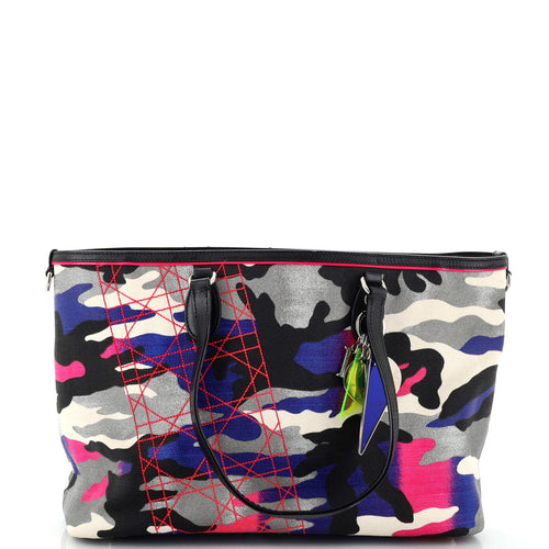 Dior Open Tote Limited Edition Anselm Reyle Camouflage Canvas Medium
