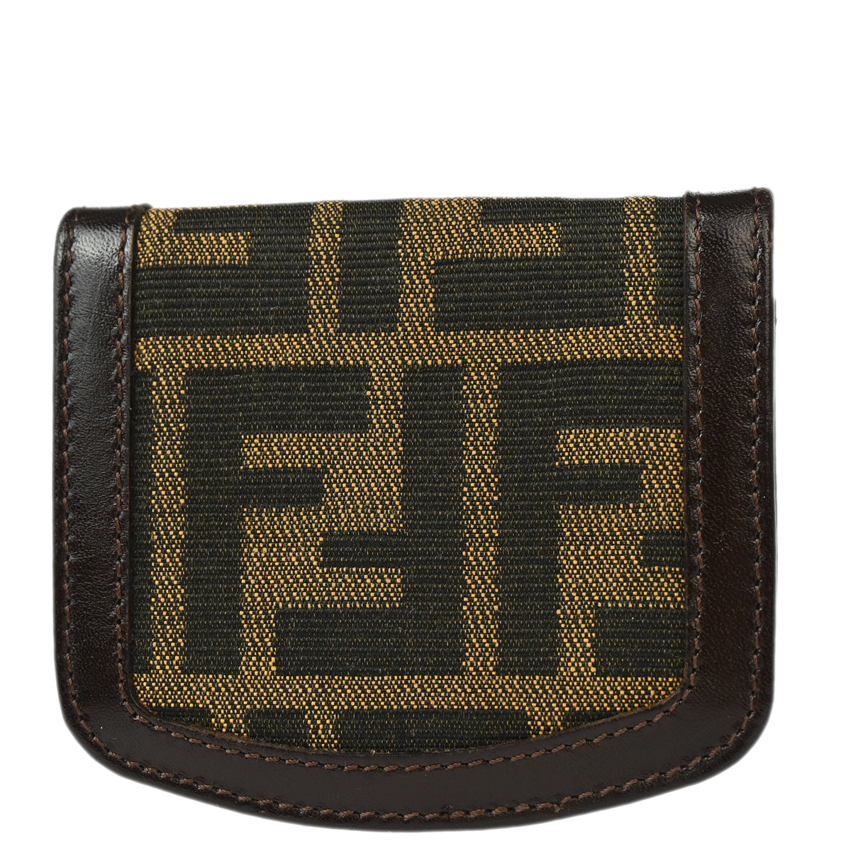 Fendi Brown Zucca Coin Case Wallet
