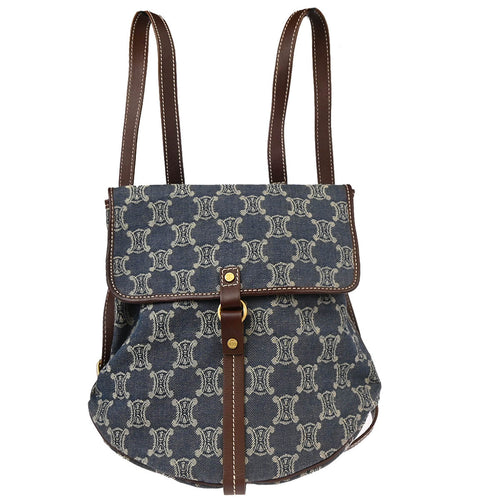 Celine Blue Denim Macadam Backpack