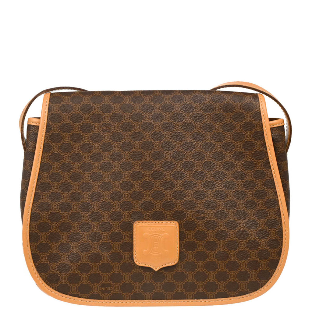Celine Brown Macadam Shoulder Bag