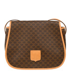 Celine Brown Macadam Shoulder Bag