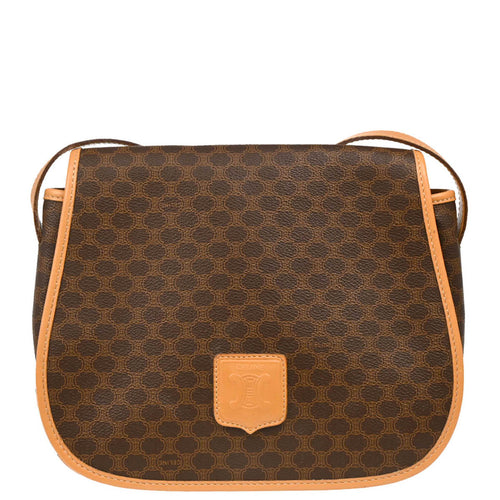Celine Brown Macadam Shoulder Bag