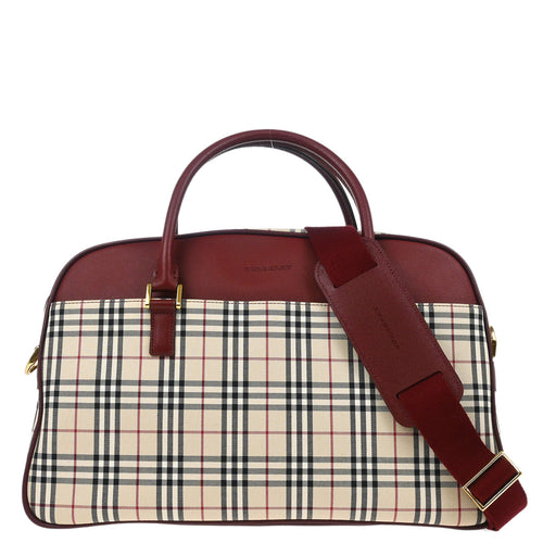 Burberry Beige Bordeaux Burberry Check 2way Shoulder Handbag