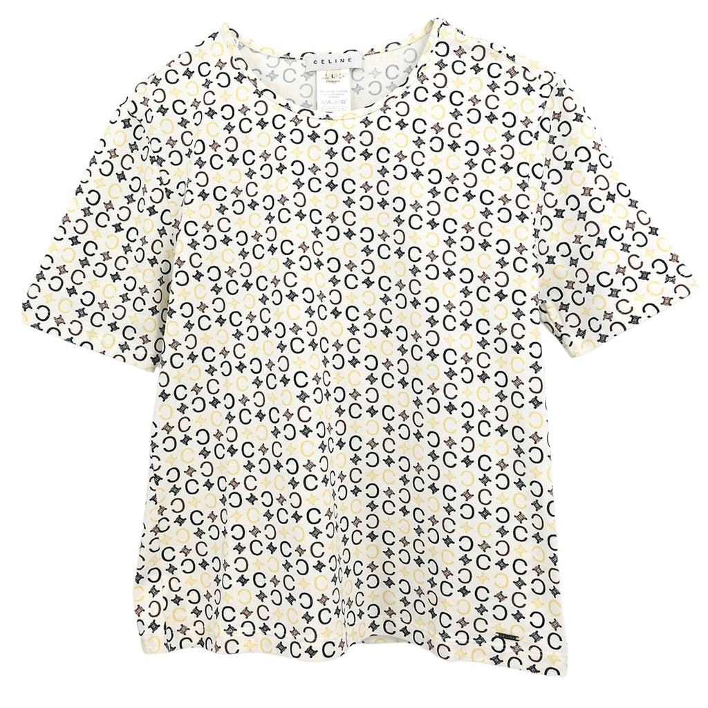 Celine Macadam T-shirt White #L