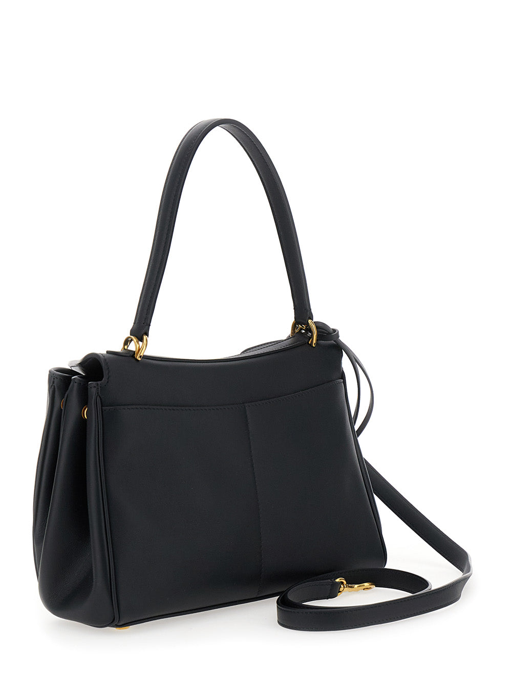 Balenciaga Women 'Small Rodeo' Black Handbag With Detachable Key Holder In Smooth Leather Woman