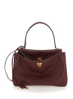 Balenciaga Women 'Medium Rodeo' Bordeaux Handbag With Detachable Key Holder In Smooth Leather Woman