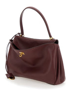 Balenciaga Women 'Medium Rodeo' Bordeaux Handbag With Detachable Key Holder In Smooth Leather Woman