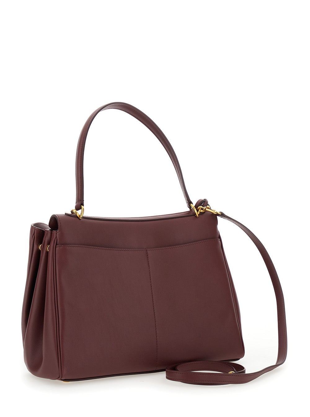 Balenciaga Women 'Medium Rodeo' Bordeaux Handbag With Detachable Key Holder In Smooth Leather Woman