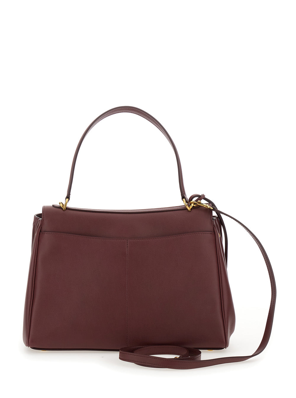Balenciaga Women 'Medium Rodeo' Bordeaux Handbag With Detachable Key Holder In Smooth Leather Woman