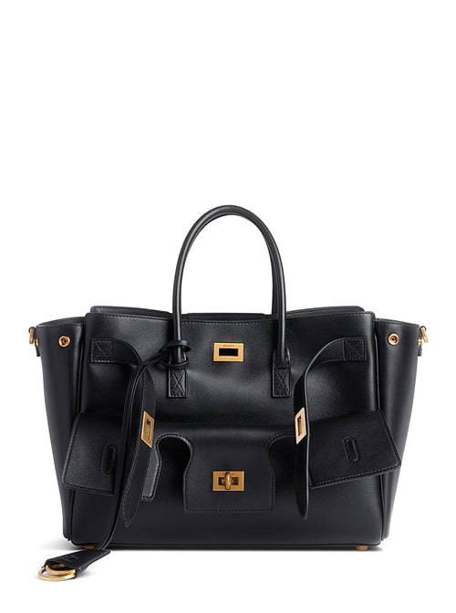 Balenciaga Women 'Bel Air' Black Handbag With Adjustable And Removable Shoulder Strap And Turn-Lock Closure In Leather Woman