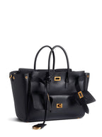 Balenciaga Women 'Bel Air' Black Handbag With Adjustable And Removable Shoulder Strap And Turn-Lock Closure In Leather Woman