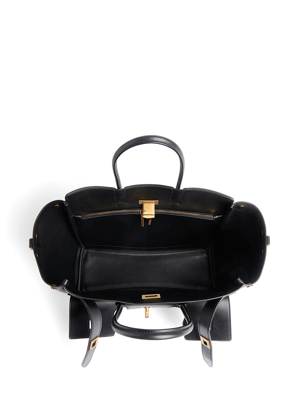Balenciaga Women 'Bel Air' Black Handbag With Adjustable And Removable Shoulder Strap And Turn-Lock Closure In Leather Woman