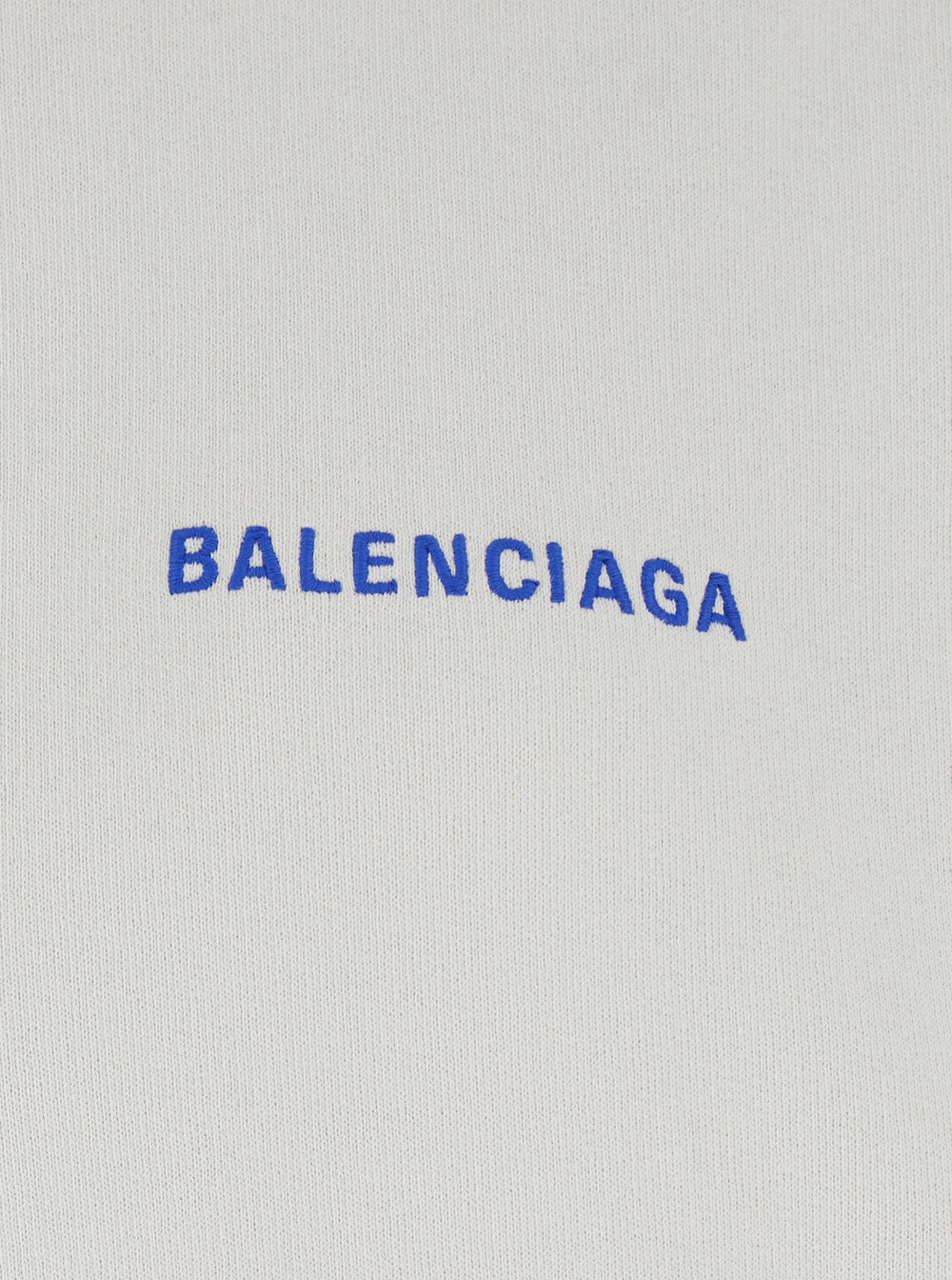 Balenciaga Women White Sweatshirt With Fixed Hood And Logo Lettering On Front And Rear In Cotton Woman