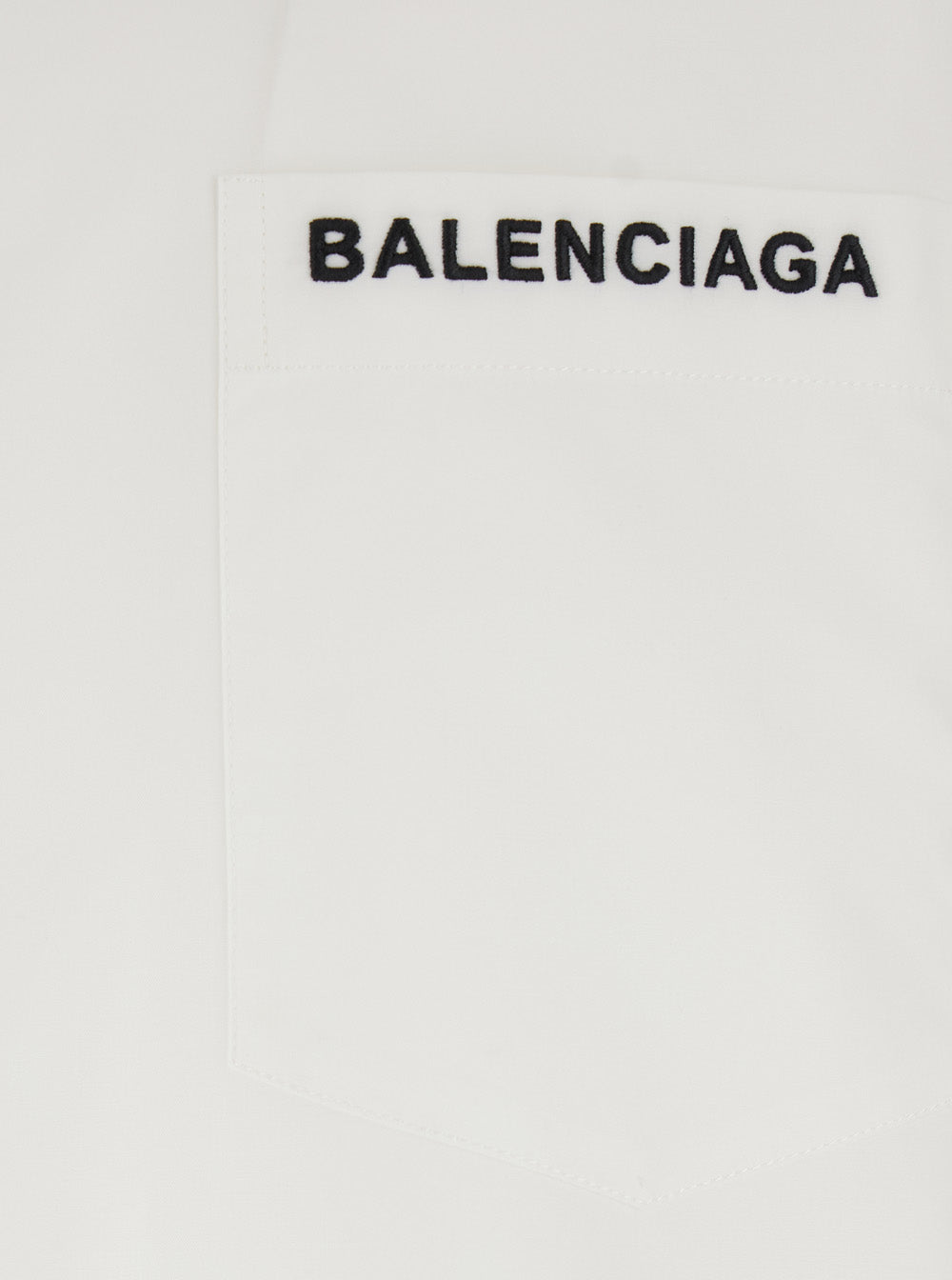 Balenciaga Men White Shirt With Logo Lettering On The Front And Logo Patch On The Sleeve In Cotton Man