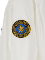 Balenciaga Men White Shirt With Logo Lettering On The Front And Logo Patch On The Sleeve In Cotton Man