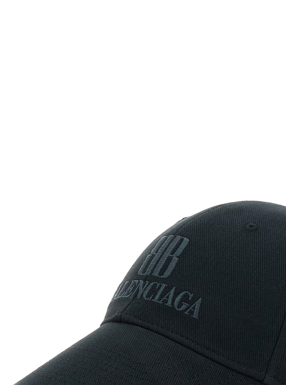 Balenciaga Men Black Baseball Cap With Logo Lettering On The Front In Cotton Man
