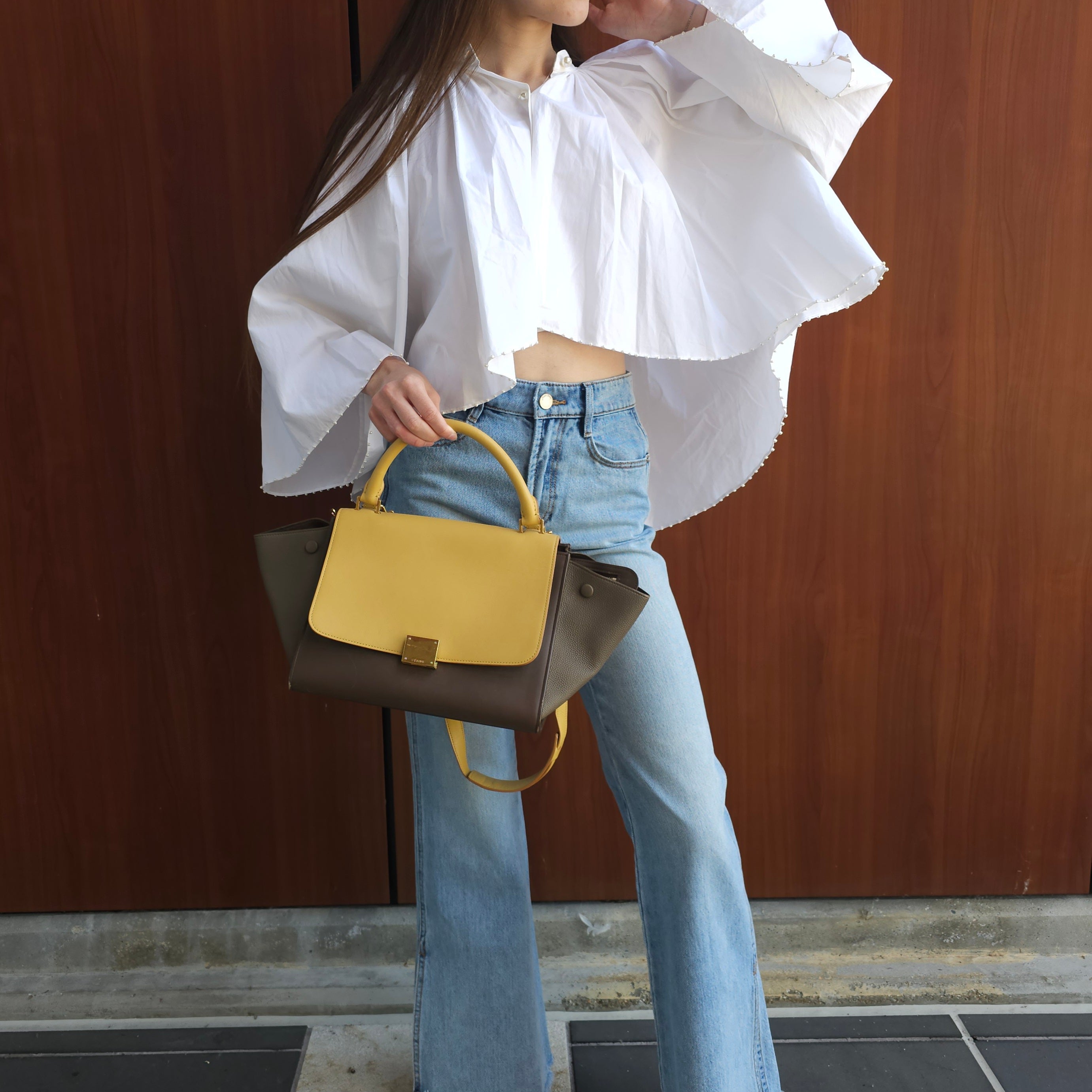 Celine Calfskin Medium Trapeze Bag TWS