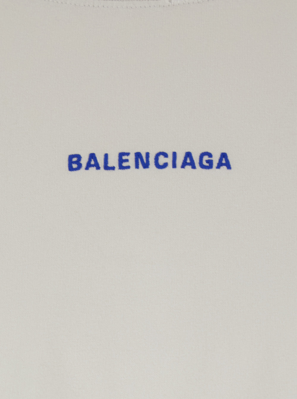 Balenciaga Men White Crewneck T-Shirt With Logo Lettering On Front And Rear In Cotton Man