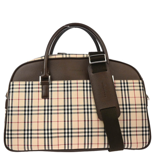Burberry Beige Brown Burberry Check 2way Shoulder Handbag
