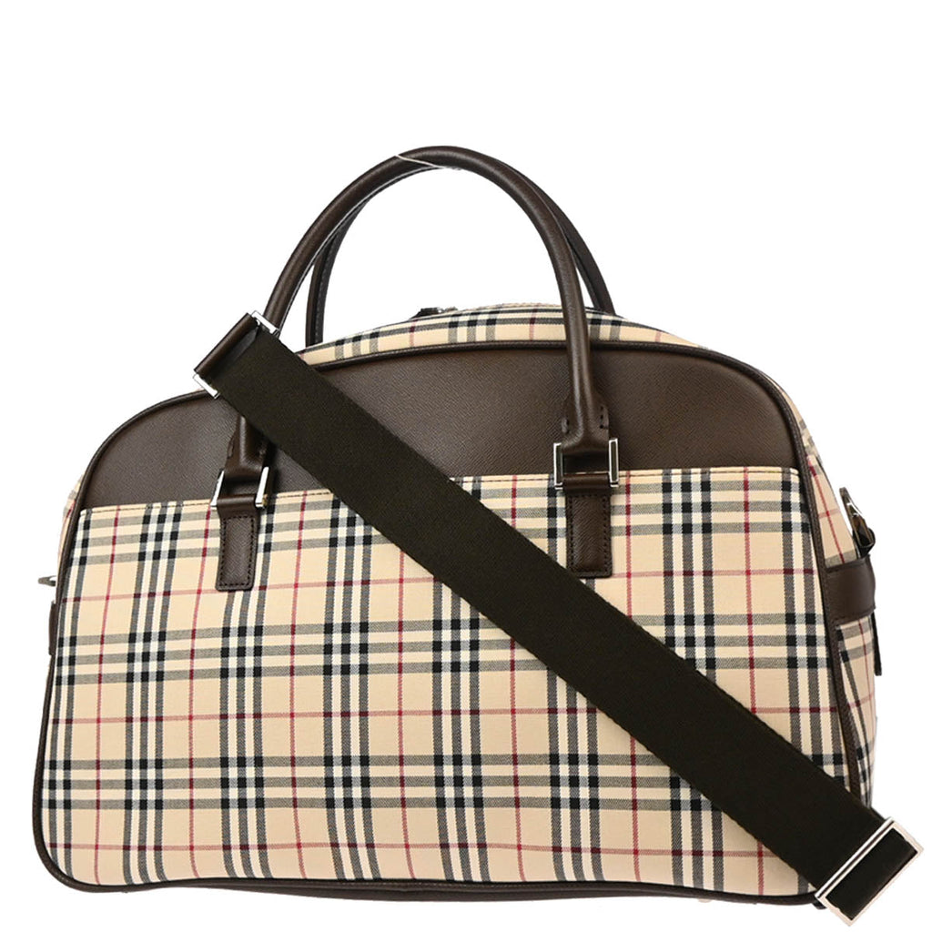 Burberry Beige Brown Burberry Check 2way Shoulder Handbag