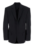 Balenciaga Men Black Single-Breasted Jacket With Notched Revers In Wool Woman