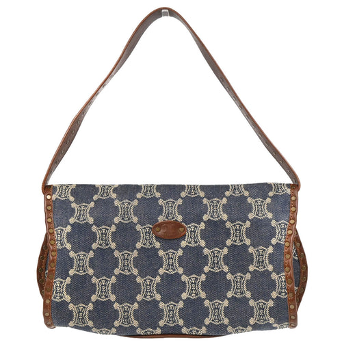 Celine Indigo Denim Macadam Handbag