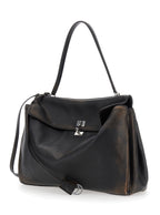 Balenciaga Men 'Rodeo' Brown Large Shoulder Bag With Removable Shoulder Strap In Leather Woman