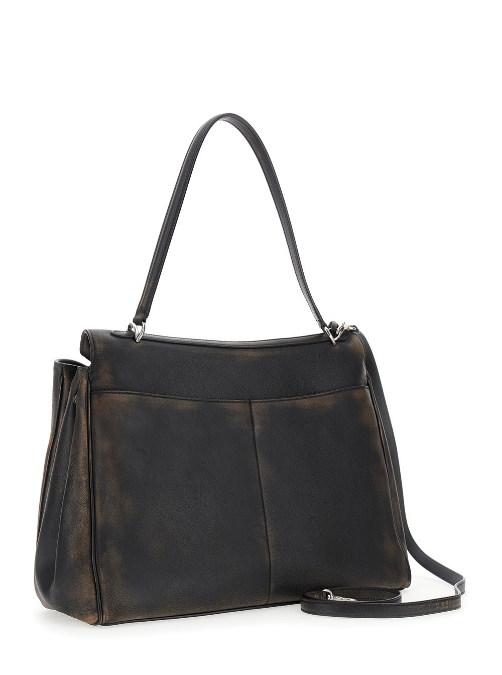 Balenciaga Men 'Rodeo' Brown Large Shoulder Bag With Removable Shoulder Strap In Leather Woman