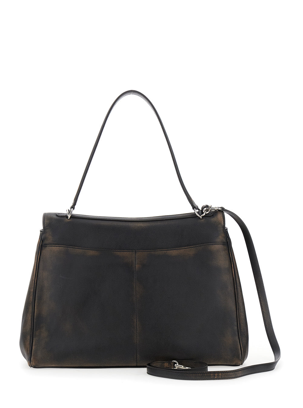 Balenciaga Men 'Rodeo' Brown Large Shoulder Bag With Removable Shoulder Strap In Leather Woman