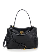 Balenciaga Women 'Rodeo' Black Small Handbag With Detachable Key Holder In Leather Woman