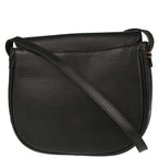 Burberrys Black Leather Crossbody Shoulder Bag