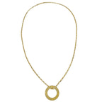 Celine Gold Chain Pendant Medallion Round Circle Necklace 90