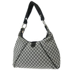 Celine Gray Black Macadam Shoulder Bag
